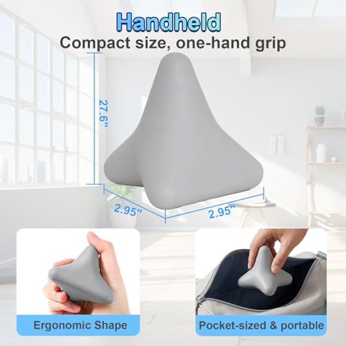 Manual Trigger Point Massager Ball – Deep Tissue Massage Tool for Myofascial Release, Muscle Knots, Plantar Fasciitis, Psoas, Hip Flexor & Iliacus Relief - color: Gray, size: 1-Pack | 2.8-inch