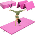 Gymnastics Mat, 3FTx6FT / 4FTx8FT 2" Thick Folding Kids' Gymnastic Tumbling Mat for Home Gym Exercise & Play - color: 3x6FT-Pink