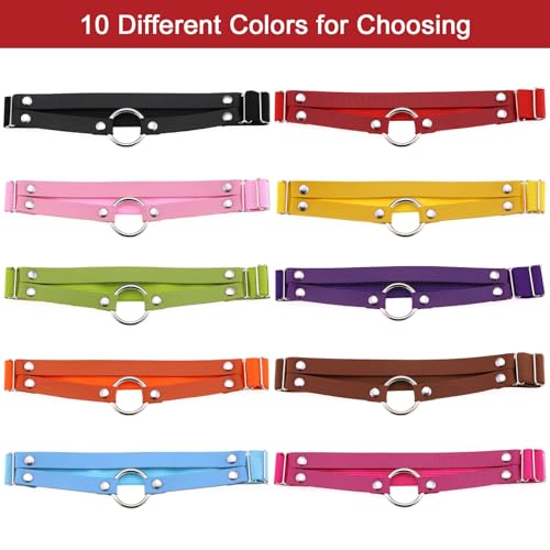 Adjustable O-ring Leg Garter, Elastic Thigh Garters Belt for Women, 1 Pair - color: Red