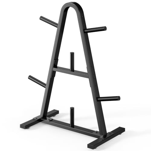 Weight Plate Rack 400LBs, Weight Tree Holder for Home Gym, Barbell & Bumper - size: for Standard Weight Plate