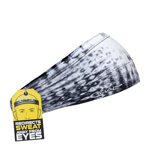 Halo Headband Bandit - 4" Wide Pullover Sweatband Running Headband Men Women Absorbent Soft Comfortable.Channels Sweat Out of Your Eyes Keeps Hair in Place No-Slip - color: Storm