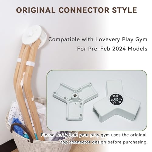 Folding Connector Kit Compatible with Lovevery Play Gym, Portable Storage Upgrade Kit Keeps Gym Secure and Space Clear (Fits Old Versions-Pre Feb 2024)