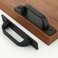 12 Pack 4 1/4 Inch 108 mm Flat Black Cabinet Handles Aluminum Cabinet Pulls Drawer Pulls - color: FlatBlack, size: 4 1/4 Inch