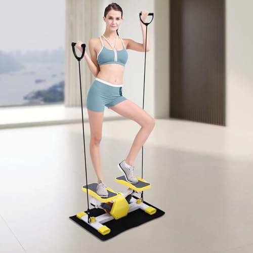 Stair Stepper, Stepper Machine with Resistance Bands, Fitness Stepper, Exercise Stepping Machine, Twist Stepper for Full Body Workout, Home Fitness Equipment, 330lbs Weight Capacity