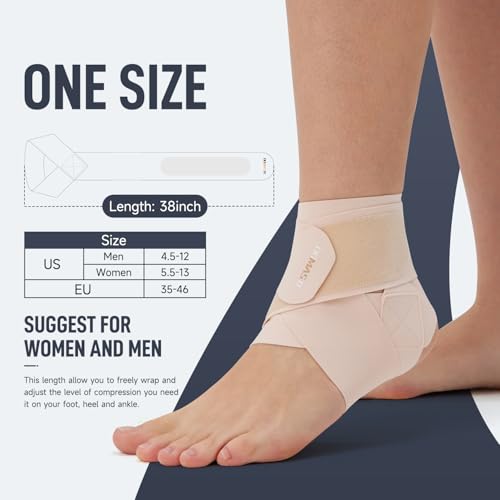 Ultra Thin Ankle Wraps Ankle Brace for Men ＆ Women, Adjustable Ankle Straps for Arch, Sprained Foot, Tendinitis, Football, Basketball, Running（Misty Rose, Pack of 1） - color: Misty Rose, size: Pack of 1