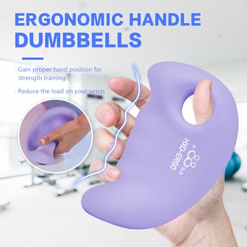 HXD-ERGO Ergonomic Dumbbells Weights Set-Hand Weights for Women at Home, Ear Dumbbells Weights for Pilates, Yoga, Jogging,StrengthTraining - color: 3 LBS
