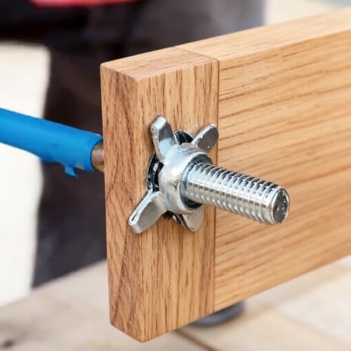 Hollow Wall Anchors, M5 Carbon Steel Drywall Anchors Kit, Heavy Duty Hollow Door Anchors and Petal Nuts for Thin Walls, Hollow Doors, Aluminum Cladding and Iron Sheet, 5 Pcs - size: M5