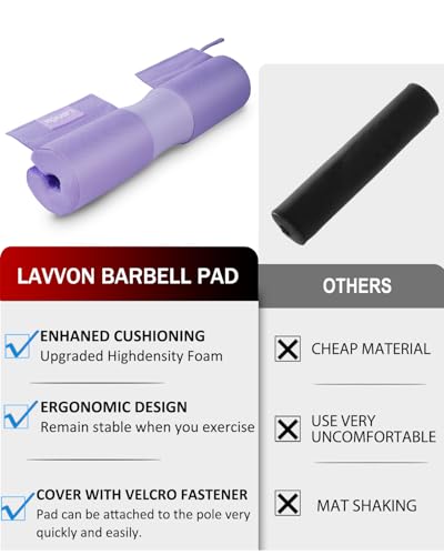 Barbell Squat Pad Set- Nylon Padding AntiSlip- Thick Foam Barbell Pad for Squats Cushion,Lunges&Bar Padding for Hip Thrusts -Standard Olympic Weight Bar Pad (Wrist Straps Weightlifting-Ankle Straps) - color: Ankle-Purple