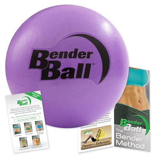 The Original 9" Pilates Core Fitness Small Exercise Ball | Workout Equipment for Abs, Core, Back, and Physical Therapy, Easy to Carry and Store - color: Purple