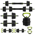 Adjustable Dumbbell Set, Adjustable Weights 30/44 /66/88 LBS Free Weight Set for Home Gym - size: 44 LB-Round