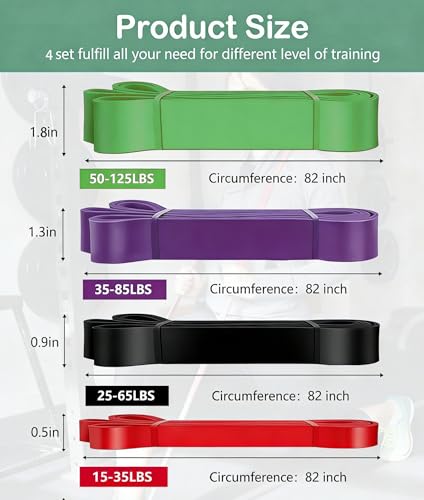 Pull Up Bands, Resistance Bands, Exercise Bands for Full-Body Training, Pull Up Assistance Bands Set for Men & Women, Fitness, Physical Therapy, Stretch Workout Bands at Home, Gym - color: green