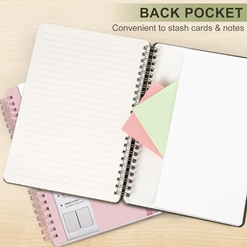 ABERLLS Lined Spiral Journal Notebook with 160 Pages, 8×5.7in, A5 Spiral Notebook, Journaling Notebooks for Work, School, Women, Men, College Ruled Spiral Notebook, Hardcover Leather Journals, Green - color: Green, size: A5