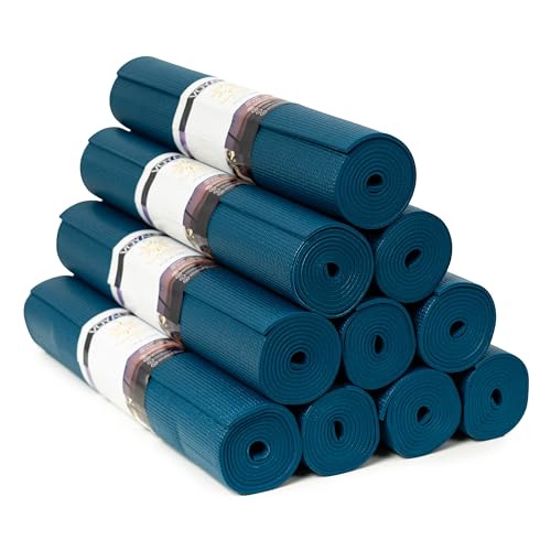 Voyage 5mm Studio Yoga Mats, 10 Pack, 72x24in - color: Oceanside