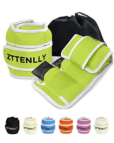 Adjustable Ankle Weights for Women Men and Kids | 1 Pair 5 10 15 18 20 Lbs Leg Wrist Ankle Weight Straps for Yoga, Walking, Running, Aerobics, Gym, Dance, Pilates, Cardio - color: Green, size: 5lb(2.5*2)