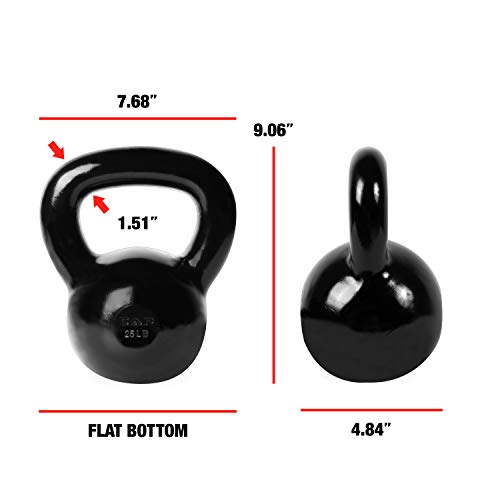 CAP Barbell Black Enamel Coated - Singles and Sets, Multiple Weight Choices - size: 25.0 Pounds