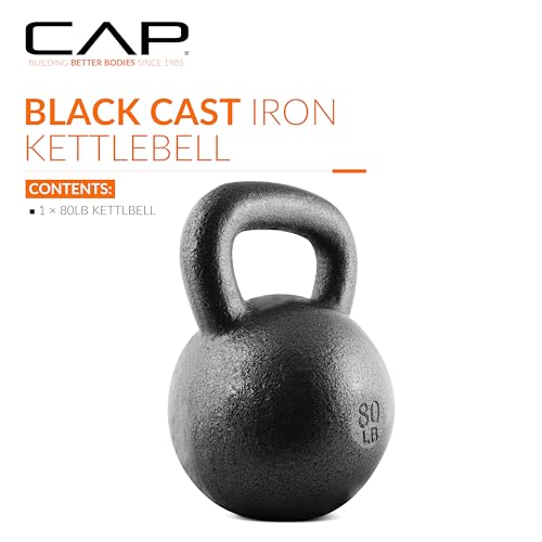 CAP Barbell Cast Iron Kettlebell - Singles and Sets, Multiple Weight Choices - size: 80.0 Pounds