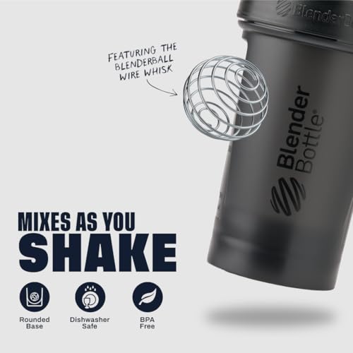 BlenderBottle Classic V2 Shaker Bottle Perfect for Protein Shakes and Pre Workout, 28-Ounce, Black - color: Black, size: 28 Ounces