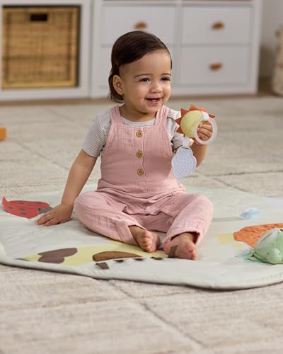 Skip Hop Baby Play Gym 3-in-1 Sensory Tummy Time Activity Mat with 17+ Skill-Building Developmental Activities, 14 Animals & Shapes, 5 Hanging Toys and Crocodile Mirror, Geometric Wonders, Age 0-2y - color: Geometric Wonders Play Gym