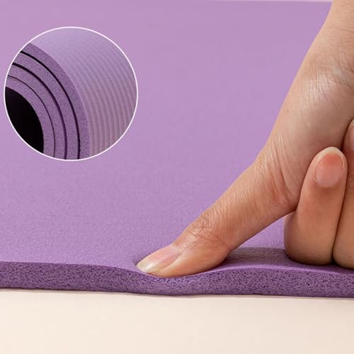 Non Slip Yoga Mat, Nonslip Durable Antitear Yoga Mat Non Slip,Professional 0.6 Inch Comfortable Exercise Mats for Home Workout for Exercises Home Sport Stretching Indoor Fitness Gym Floor Workouts - color: Pink