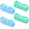Larbois Handle Grip Nail Brush, Hand Fingernail Brush Cleaner Scrubbing Kit Pedicure for Toes and Nails Men Women (4 Pack) - color: Color-15