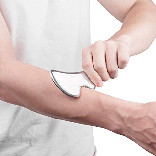 Medical Grade Stainless Steel Gua Sha Guasha Massage Soft Tissue Therapy Used for Back, Legs, Arms,Neck,Shoulder (B) - style: B