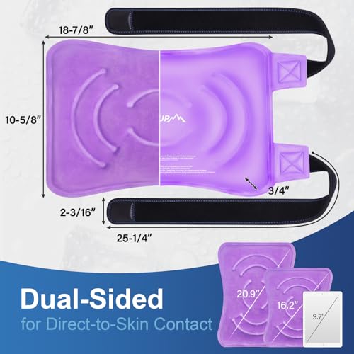 APEXUP Ice Pack for Knee Pain Relief, Large Reusable Wrap After Surgery, Flexible Gel Cold Pack for Injuries, Pain Relief for Back, Shoulder, Elbow, Ankle and Leg (Purple, XXL, 1PK) - size: 2X-Large-1PK, style: Purple