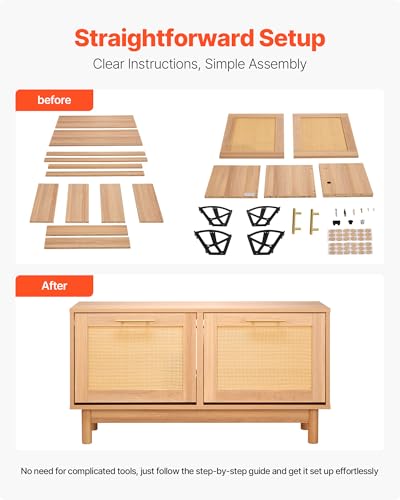VEVOR Rattan Shoe Storage Bench, Entryway Bench with 2 Flip Drawers, Holds up to 300 lbs with 4 Compartments and 2 Rattan Doors, 39.4 x 11.8 x 20.9 Inches for Hallway, Living Room, Bedroom - size: 2 Rattan Doors
