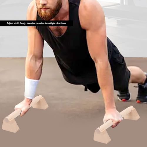 Push Up Stand, 2PCS Beech Wood Pushup Bars Exercise Home Workout Equipment, Wooden Parallettes Handle Stands Grip for Men Strength Training, Planks Calisthenics - size: 20cm