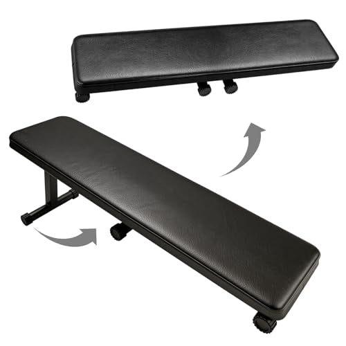 Flat Weight Bench, Foldable Flat Bench, Weight Training | for Multi-Purpose Sturdy Strength Training Workout Bench, Space-saving Bench Press Flat Exercise Bench, for Home Gym