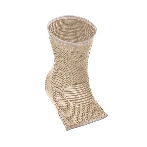 Benmarck Achilles Tendon Support Brace, Plantar Fasciitis Sock, Ankle Compression Sleeve For Running, Tendonitis and Flat Feet Relief - color: Natural Beige
