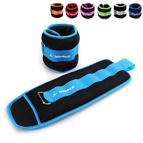 Ankle Weights, 0.5/1/1.5/2/3/4/5 LB 1 Pair Wrist Arm Leg Weights for Women Men Kids for Strength Training, Jogging, Gym Workout, Aerobics, Physical Therapy - color: Sky Blue 8LB Set (4LB each)
