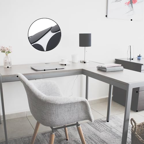 Jayen 160 Pcs Non Slip Self-Adhesive Silicone Cuttable Furniture Pads, Anti-Sliding Anti-Scratch Rubber Floor Protectors for Any Furniture and Appliances - Black (Matte) - size: Black