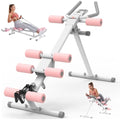 RELIFE REBUILD YOUR LIFE AB Workout Machine Adjustable Ab Trainer Machine Foldable Ab Cruncher Strength Training Equipment for Home Gym, Full Body Workout Equipment 440 LBS - color: Pink-1