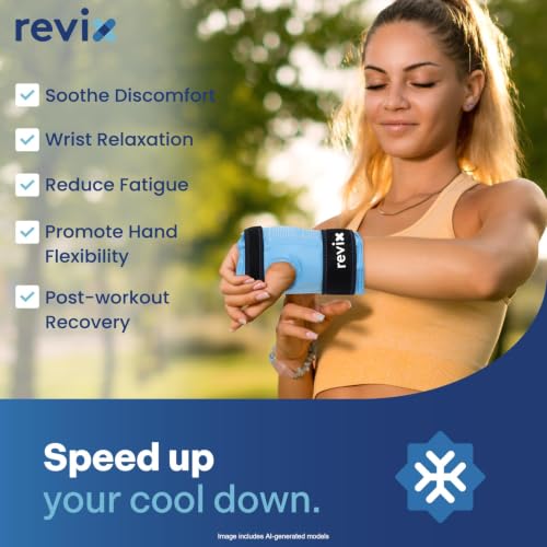 REVIX Wrist Ice Pack Wrap for Carpal Tunnel, Reusable Gel Ice Pack for Hand Relaxation, Cold Compress, Enhancing Comfort and Soothing Fatigue, 1Pack - style: Blue