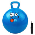 Hopper Ball, Bouncing Ball with Handle, 22 Inches Jumping Hoppity Hop Toys, Sit and Bounce on Toys for Boys and Girls Gifts - color: Blue Smile, size: Age:10+(22''/55cm)