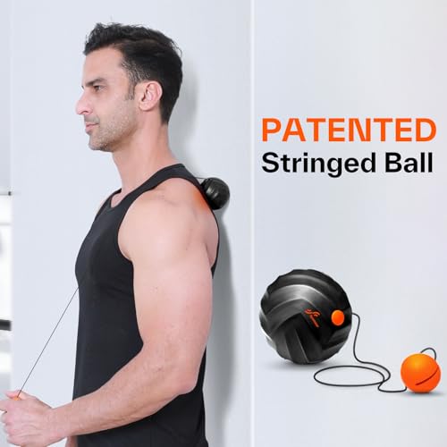 Sportneer 4 in 1 Pilates Foam Roller Muscle Relax Kit | with 2 Textured Foam Rollers Stringed Exercise Ball, Lacrosse Ball for Muscle Shoulder Back Leg Whole Body Relax Fitness Yoga - color: Black