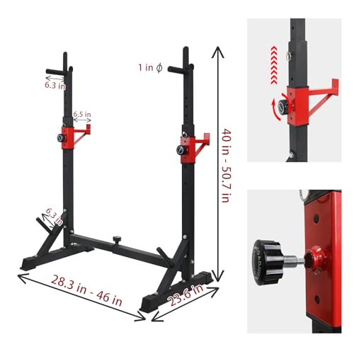 Multi-Function Squat Press Barbell Rack Stand, Height Adjustable Barbell