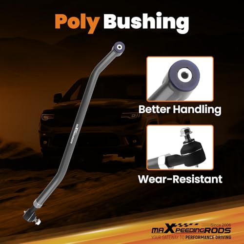 maXpeedingrods Adjustable Front Track Bar for Jeep Cherokee XJ Wrangler TJ with 1.5-4.5" Lift, Poly Bushing - size: for 1.5-4.5" Lift