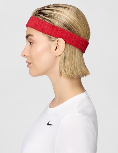 Nike Unisex Adult Swoosh Classic Headband - color: University red/white