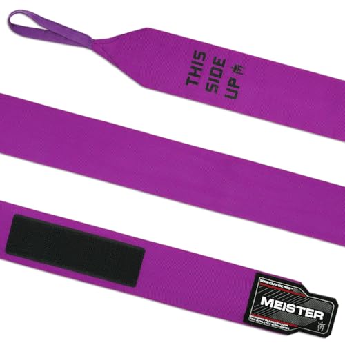 Meister Adult 180" Semi-Elastic Hand Wraps for MMA & Boxing (Pair) - color: Purple