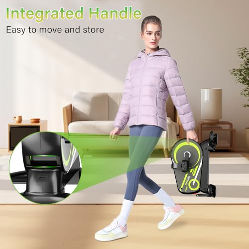 Mini Exercise Bike, Motorized Under Desk Pedal Exerciser Leg/Arm Cycle for Senior, Auto&Manual Mode, Adjustable Speed, LCD Display, Remote Control - size: 12 Speed 6 Resistance