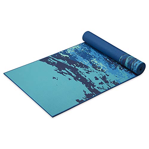 Gaiam Yoga Mat - Premium Print Reversible Extra Thick Non Slip Exercise & Fitness Mat for All Types of Yoga, Pilates & Floor Workouts - color: Peaceful Waters