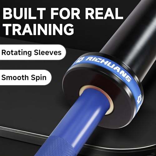 Ceramic Olympic Barbell 4/5/6FT – Short 2" Bar for Home Gym | Alloy/A3/45 steel. 400-500LB. 28mm knurled grip. Brass bushings. Squat, bench, deadlift, hip thrust. Fits standard plates. - color: Blue, size: 4FT-400LBS