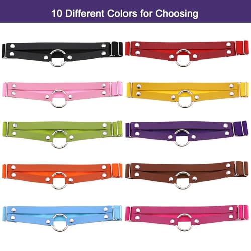 Adjustable O-ring Leg Garter, Elastic Thigh Garters Belt for Women, 1 Pair - color: Purple