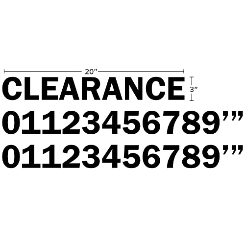 ClearanceGard 4″ x 96″ Clearance Bar Kit- Clearance X’ – XX” Lettering - Innoplast (White Red Tape) - color: White Red Tape