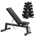 HANDBODE Adjustable Weight Bench for Full Body Workout, 1500 LBS Weight Capacity Bench Press Bench of Home Gym Strength Training, Incline Upright Flat Utility Workout Bench with Fast Adjustment - color: 1300 lb Weight Bench & 160 lb Dumbbell Set