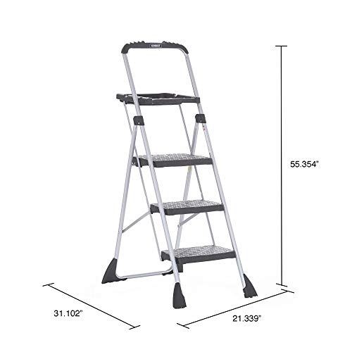 Cosco Max Steel Work Platform, Easy Fold One-Hand Lock, Convenient Project Trays, Stable & Secure, ANSI Rated 225 lbs, 10 Year Warranty