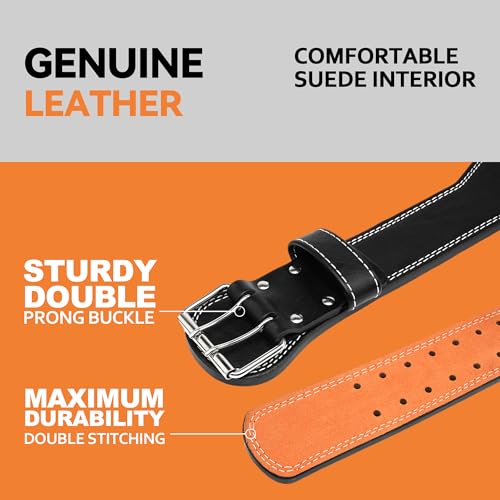 Weight Lifting Belt Gym Fitness, Padded Cowhide Leather Weightlifting Belt, Functional Powerlifting Belt Adjustable Weightlifting Belt - color: Black, size: Medium