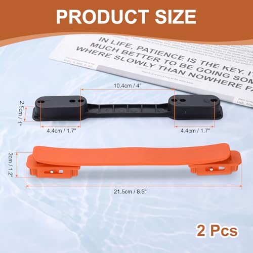 uxcell 2 Pcs Luggage Handle Replacement 8.5 Inch Suitcase Handle Carry Strap Plastic Pull Handle Grip Luggage Replacement Parts with Screws for Suitcase Box Luggage Case, Orange - color: Orange
