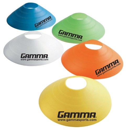 Gamma Sports Court Training Essentials, Courts Spots, Dome Cones, Disc Cones, Mini Court Lines, Pickleball Training, Tennis Training, Racquet Sports, Durable, All Levels of Play! - color: Assorted, size: 5 pack, style: Disc Cones